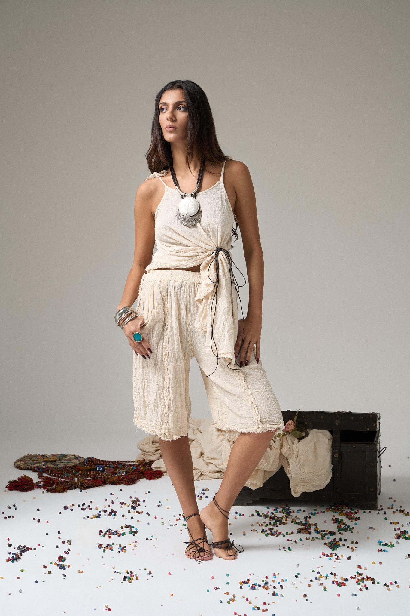 Troy Boho Midi Shorts