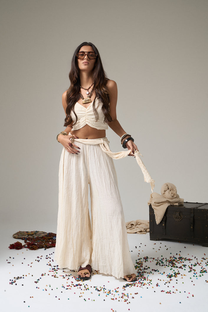 Khalkedon Boho Belted Pants