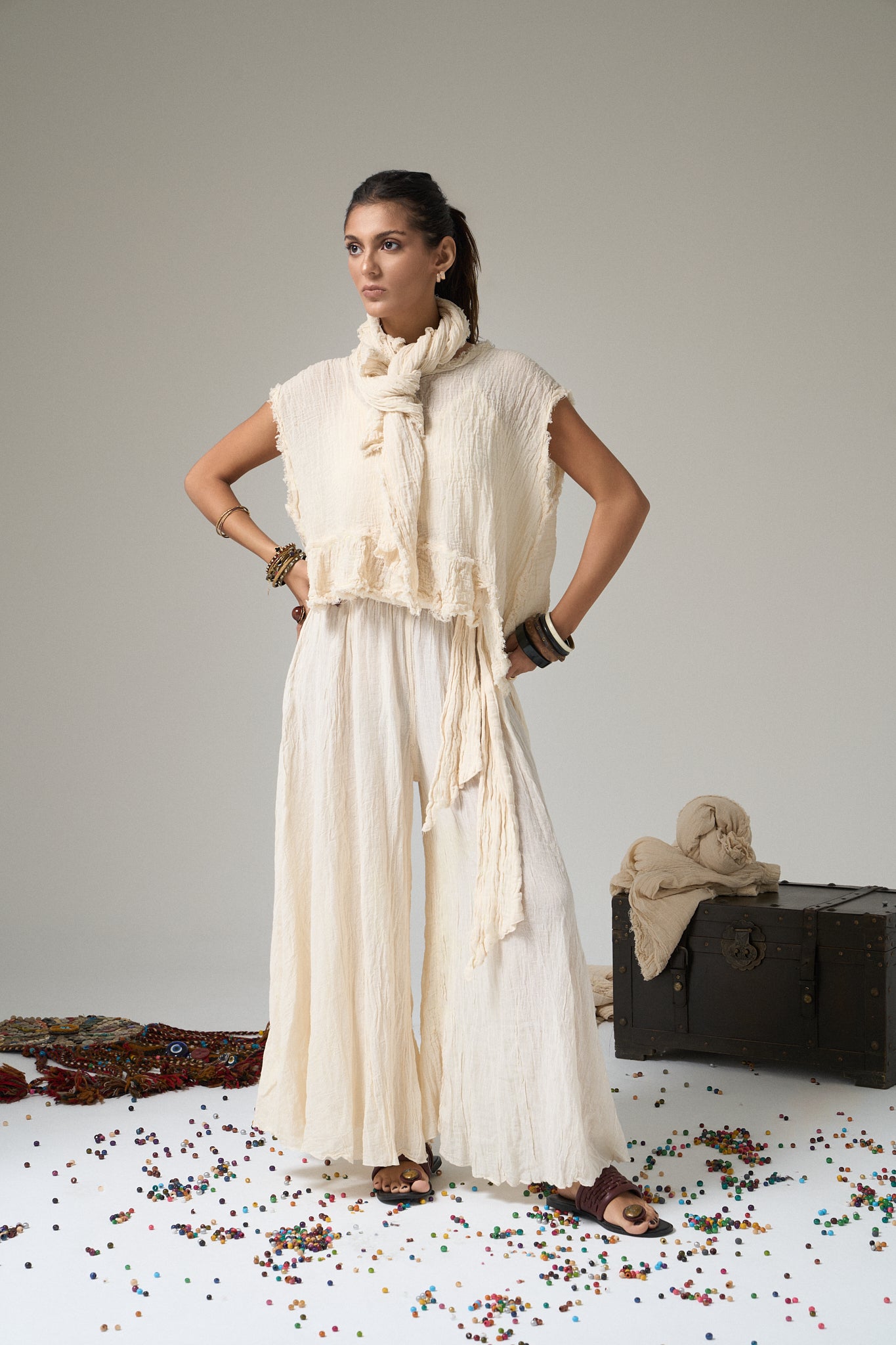 Avanos Boho Asymmetrical Blouse