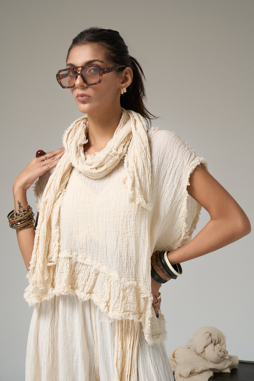 Avanos Boho Asymmetrical Blouse