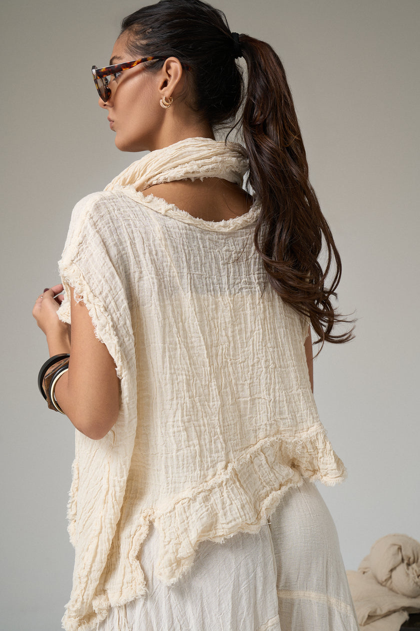 Avanos Boho Asymmetrical Blouse